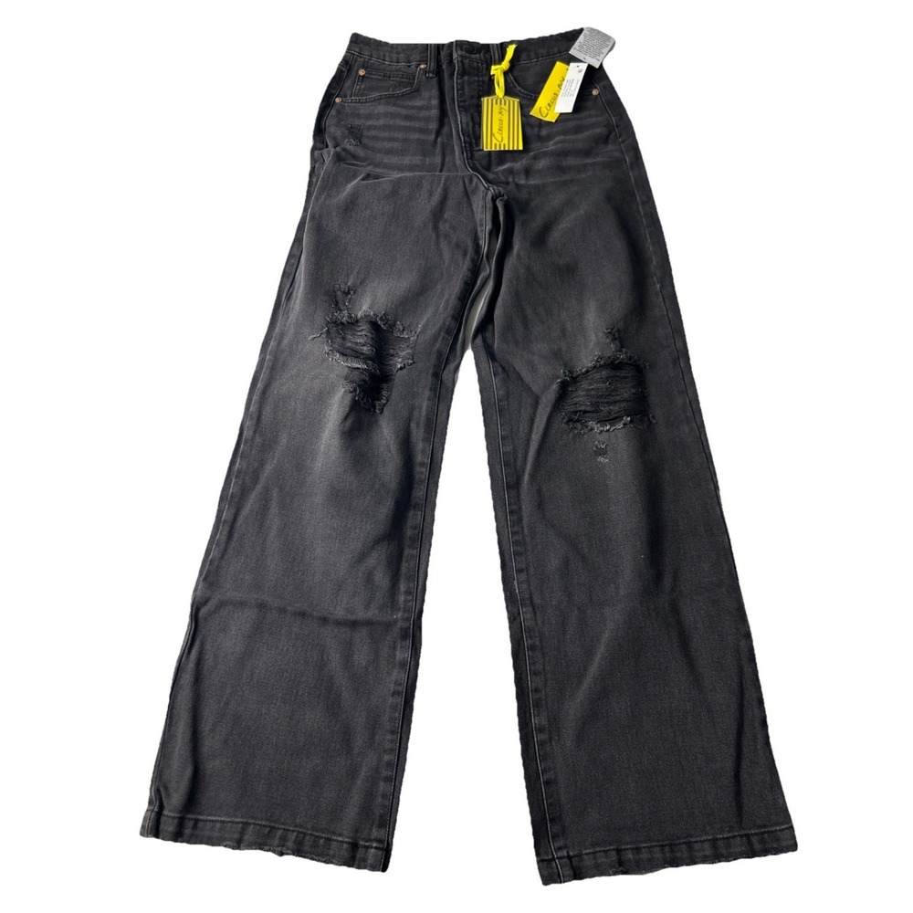 Circus NY Slouchy Jeans 26x32 Womens Black Jeans High Waist